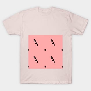 Background illustration memphis pink, decorative design pattern T-Shirt